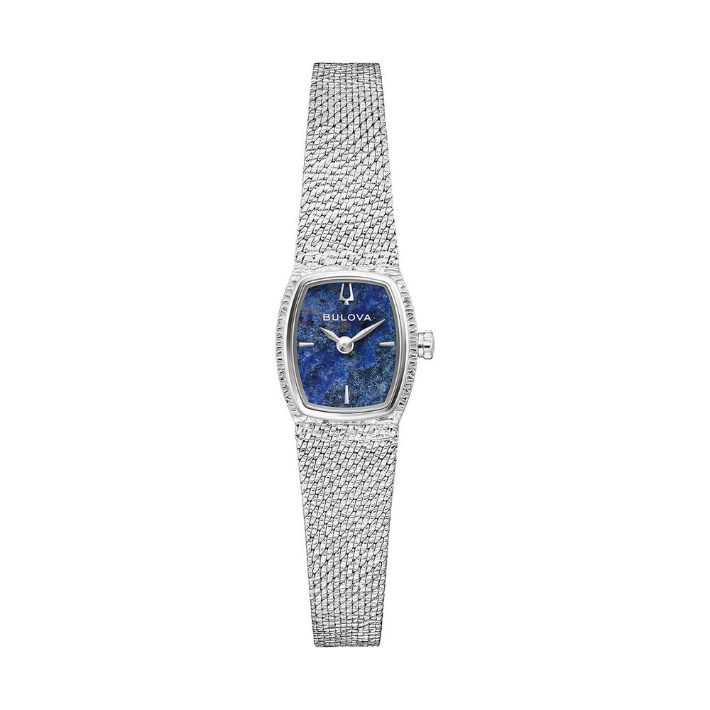 Bulova Goddess of Time 17mm Blue Sodalite Dial Steel Mesh Bracelet Watch image number 0