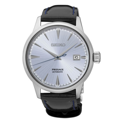 Seiko Presage Basic Line 40mm Silver Dial Black Strap Watch