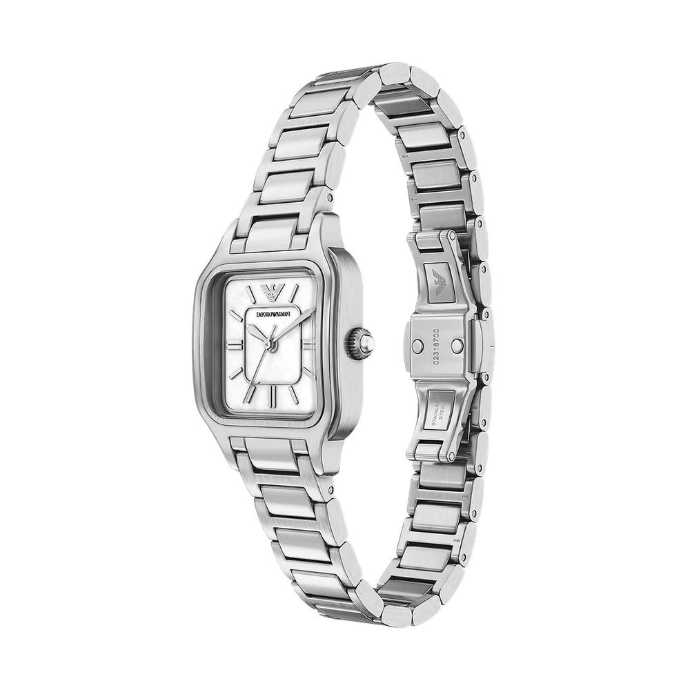 Emporio Armani Cecilia 26.5x35mm Mother of Pearl Dial Stainless Steel Bracelet Watch