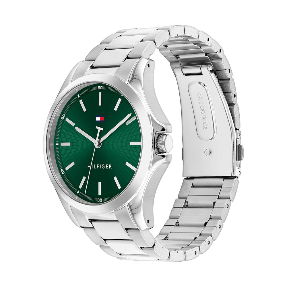 Tommy Hilfiger 43mm Green Dial Stainless Steel Bracelet Watch image number 1