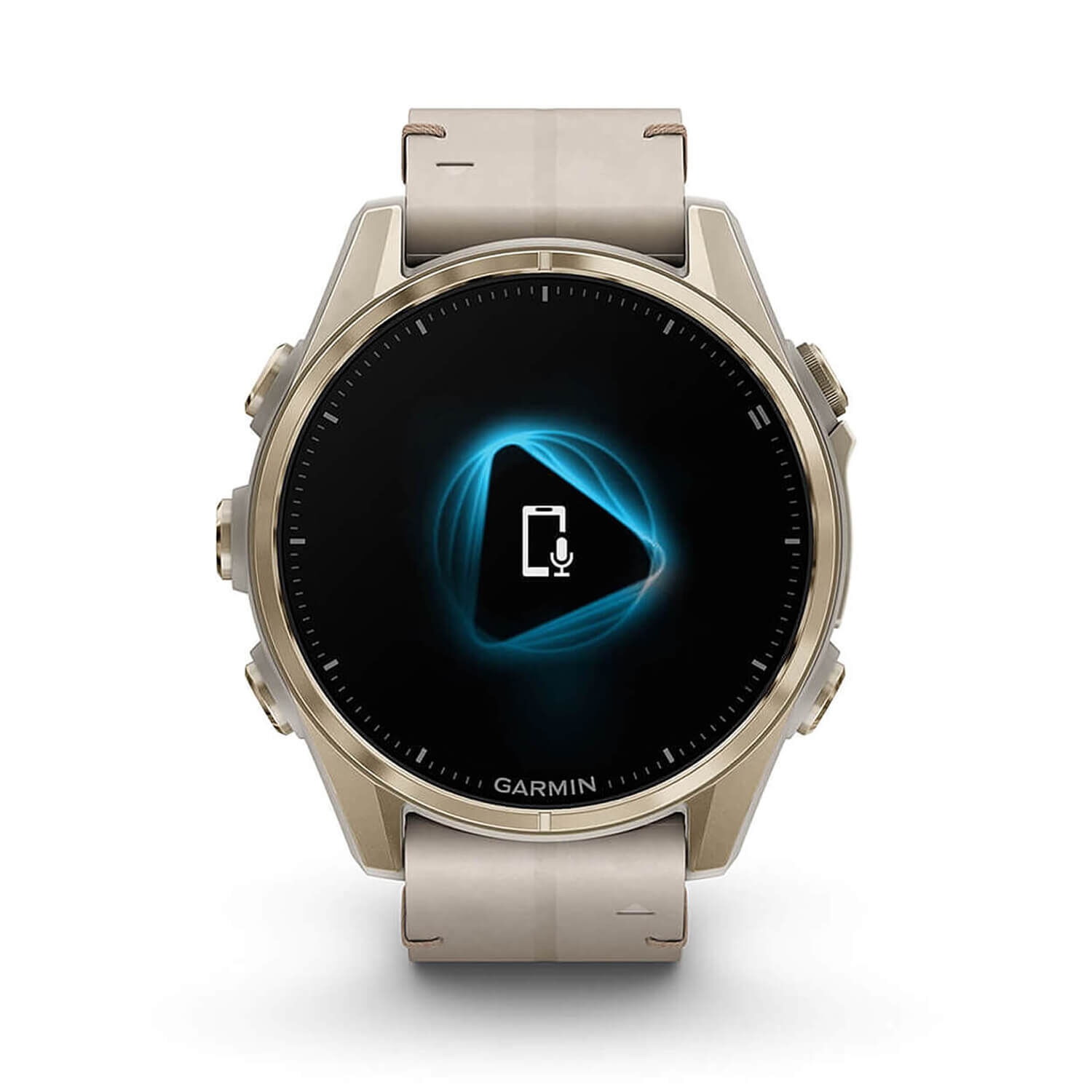 Garmin fenix 8 AMOLED Sapphire 43 Gold Limestone Leather