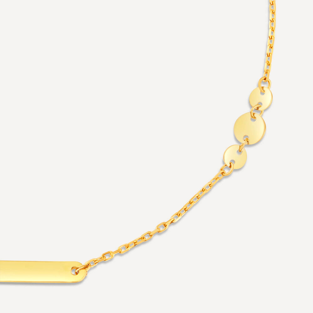 9ct Yellow Gold Discs & Bar Bracelet image number 1