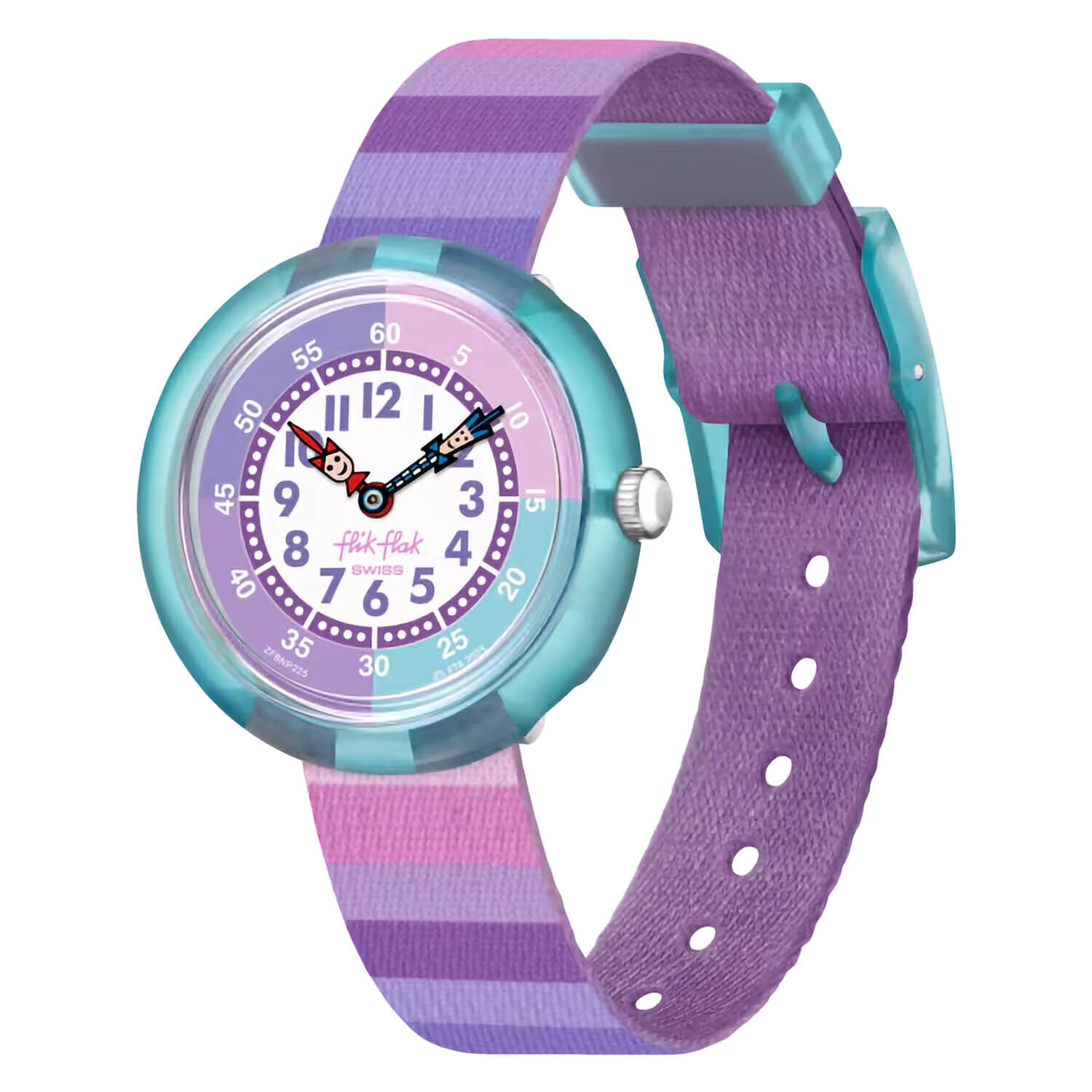 FLIK FLAK Stripy Purple 31.85mm Quartz Kids Watch