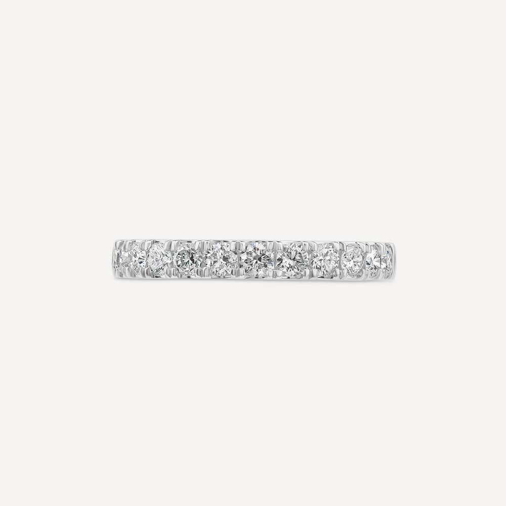Platinum 2.5mm 0.45ct Diamond Split Claw Wedding Ring