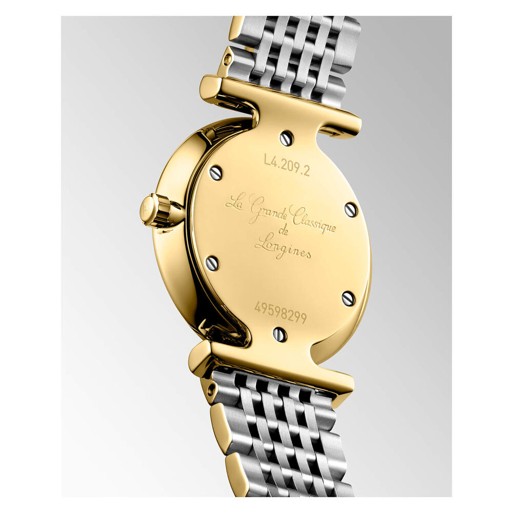 Longines Elegance La Grande Classique 24mm Mother of Pearl Dial Diamond Dot Two Tone Bracelet Watch image number 2
