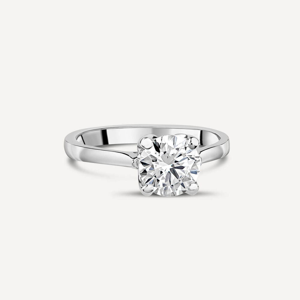 Born Platinum Lab Grown 1.50ct Round Brilliant Solitaire Diamond Ring image number 2