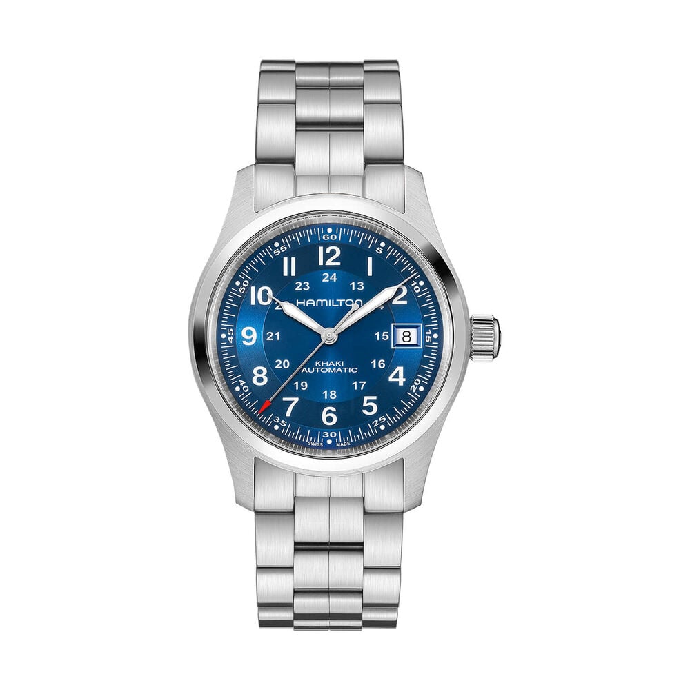 Hamilton Khaki Field 38mm Blue Dial Stainless Steel Bracelet Watch