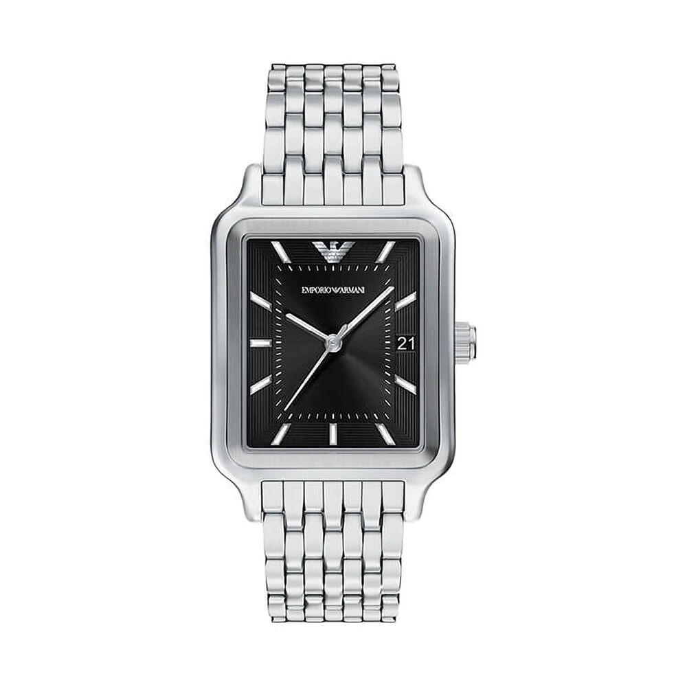Emporio Armani Diego 36mm Black Dial Stainless Steel Bracelet Watch