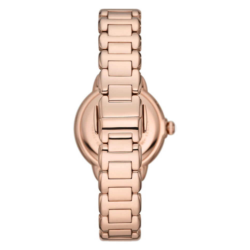 Emporio Armani 32mm Cubic Zirconia Bezel Rose Gold Bracelet Watch image number 3