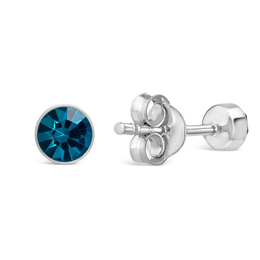 Little Treasure December Birthstone Children's Earrings image number 3