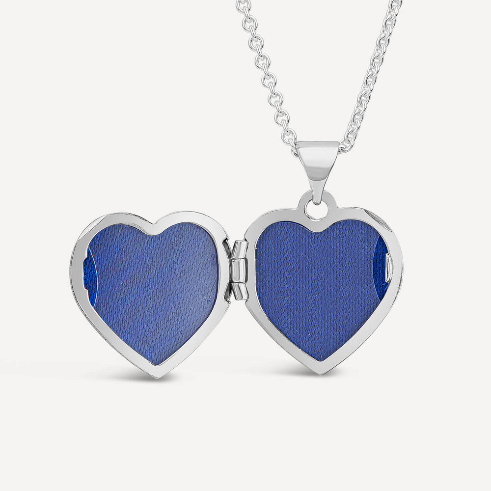 Sterling Silver Heart Locket (Chain Included) image number 2