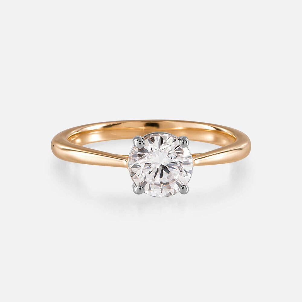 Prism 9ct Yellow Gold 1ct Round Brilliant Diamond Solitaire Ring