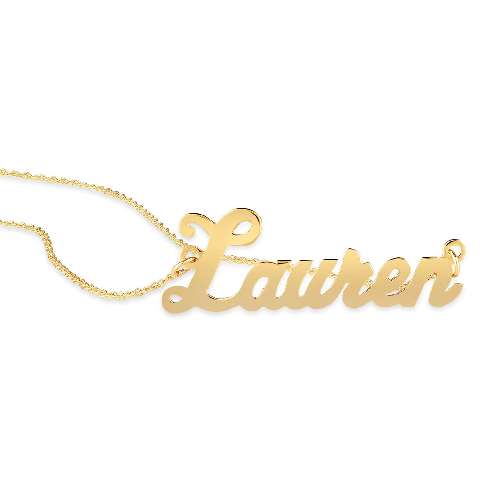 9ct Yellow Gold Personalised Name Necklace (up to 6 letters) (Special Order: 3-5 weeks) image number 7