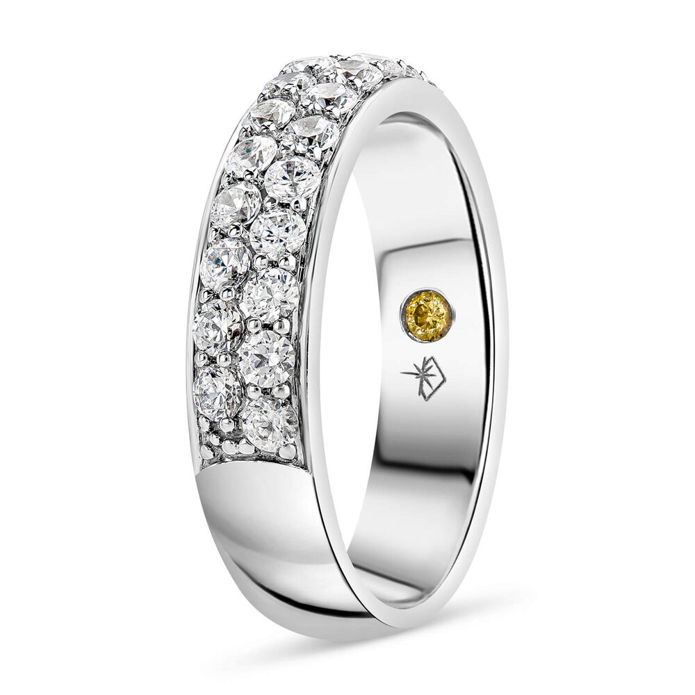 Northern Star 1.00ct Diamond Row 18ct White Gold Ring image number 4