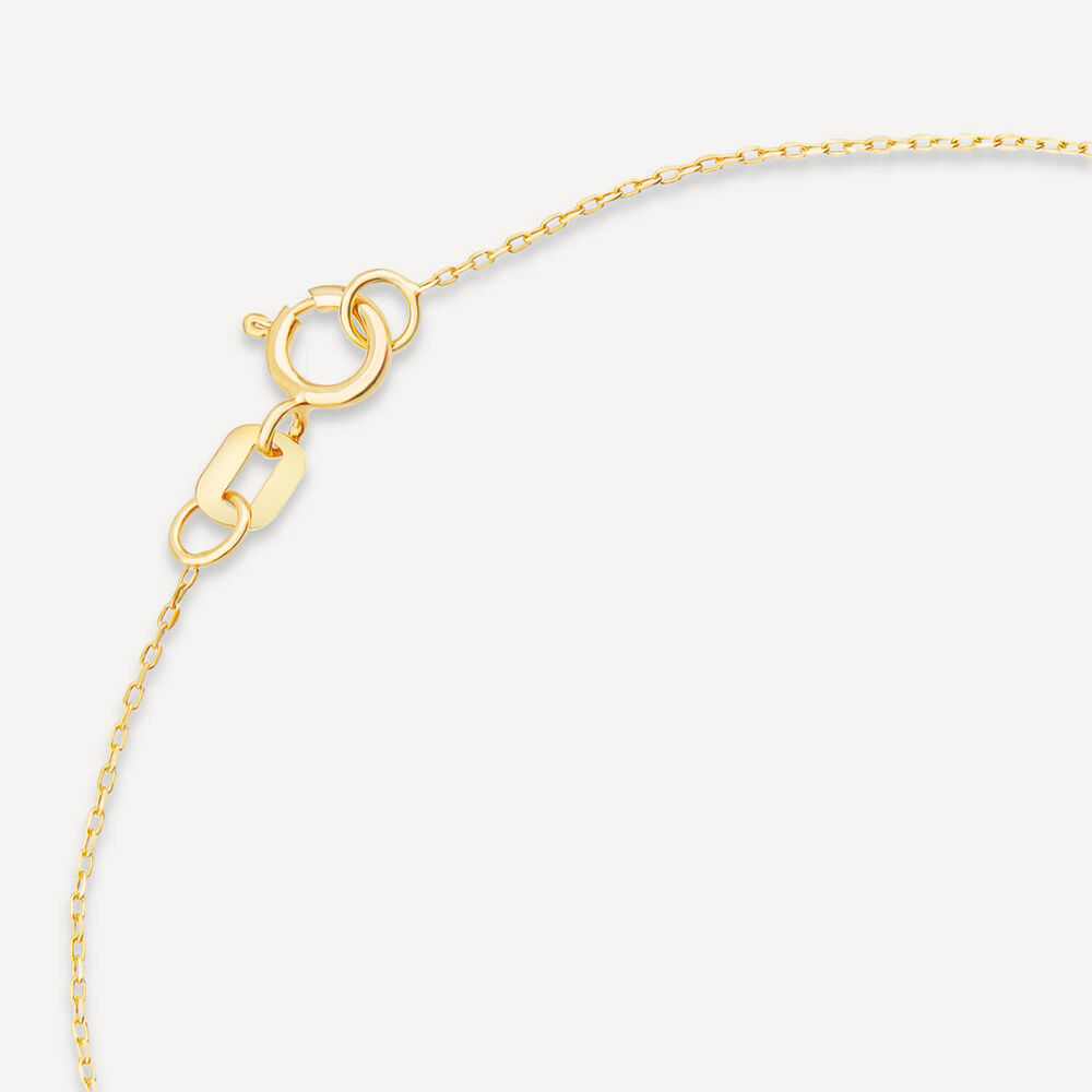 9ct Yellow Gold Cubic Zirconia Sun & Moon & Star Chain Bracelet image number 4