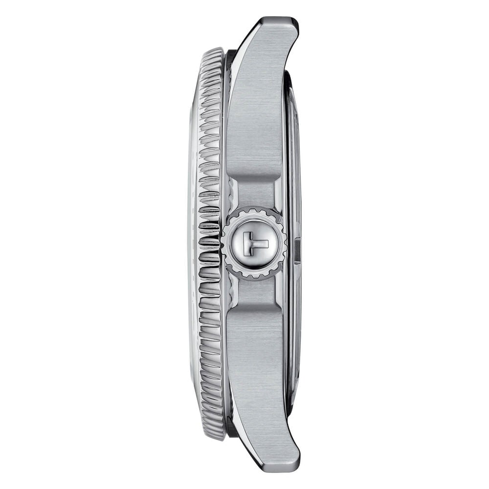 Tissot Seastar 1000 35.5mm Quartz White Dial Steel Case Steel & White Rubber Bracelet Set Watch