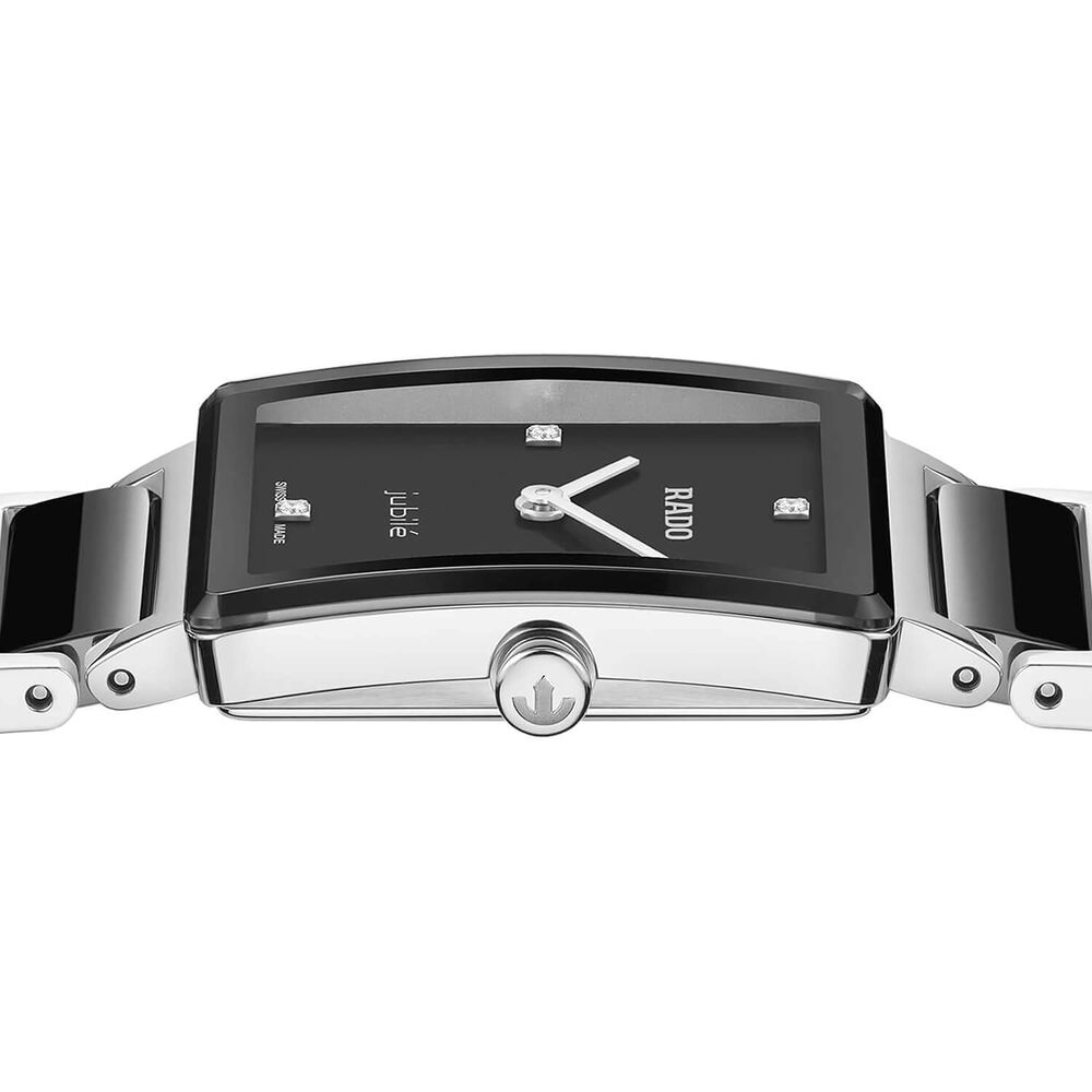 Rado Integral Diamonds 23mm Black Dial Diamond Dots Steel & Ceramic Bracelet Watch