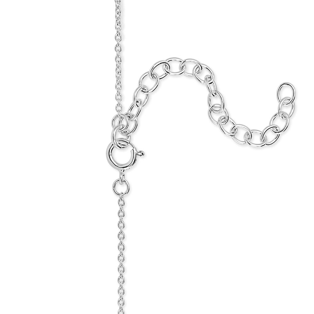 Sterling Silver Cubic Zirconia Polished Triple Circle Pendant (Chain Included) image number 2