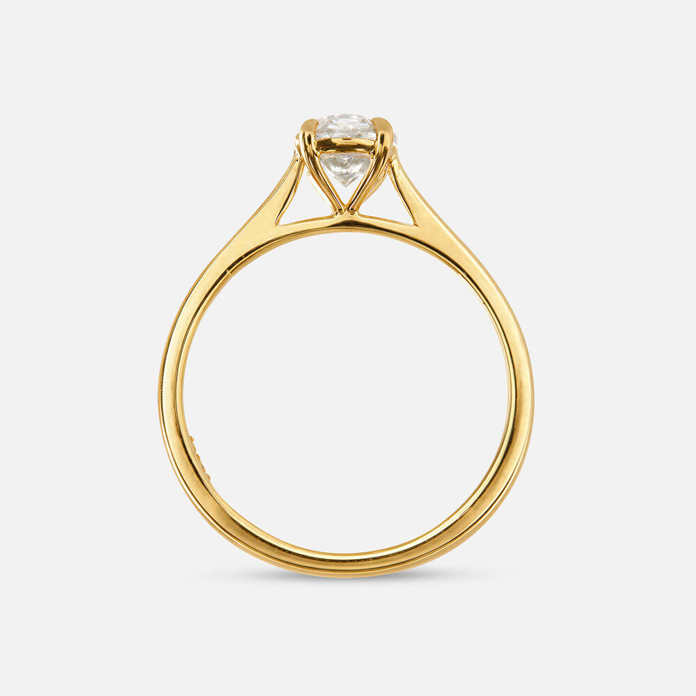 18ct Yellow Gold 1.00ct Oval Diamond Solitaire Ring