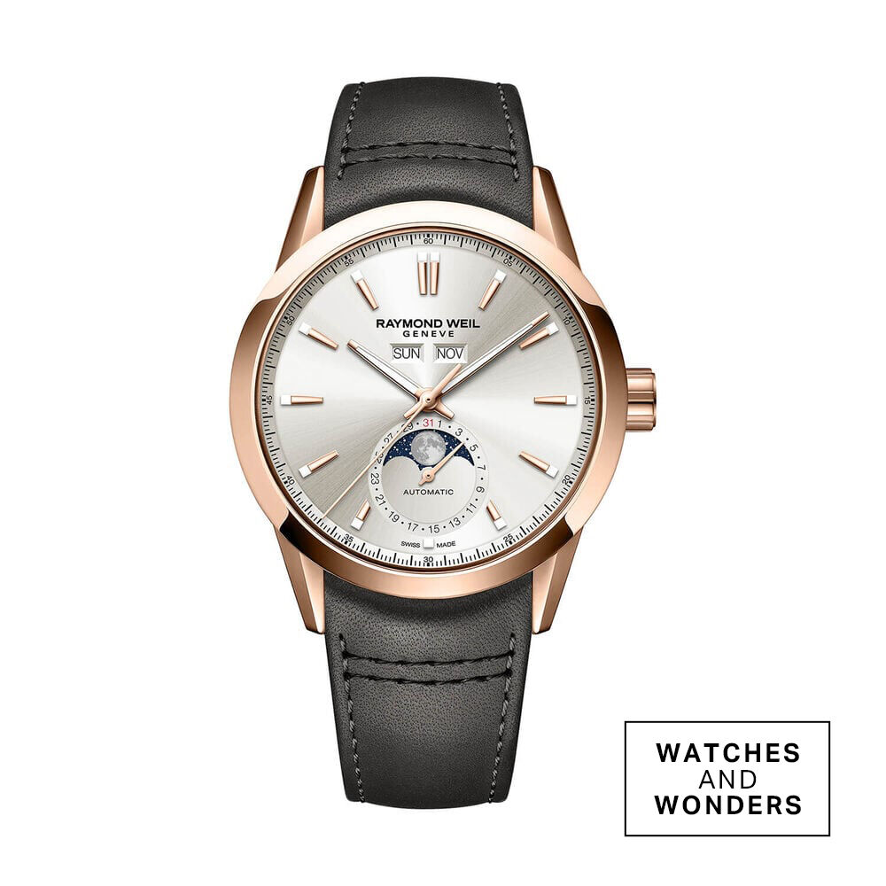 Raymond Weil Freelancer Complete Calendar 40mm Dune Sunray Dial Brown Leather Strap Watch image number 0