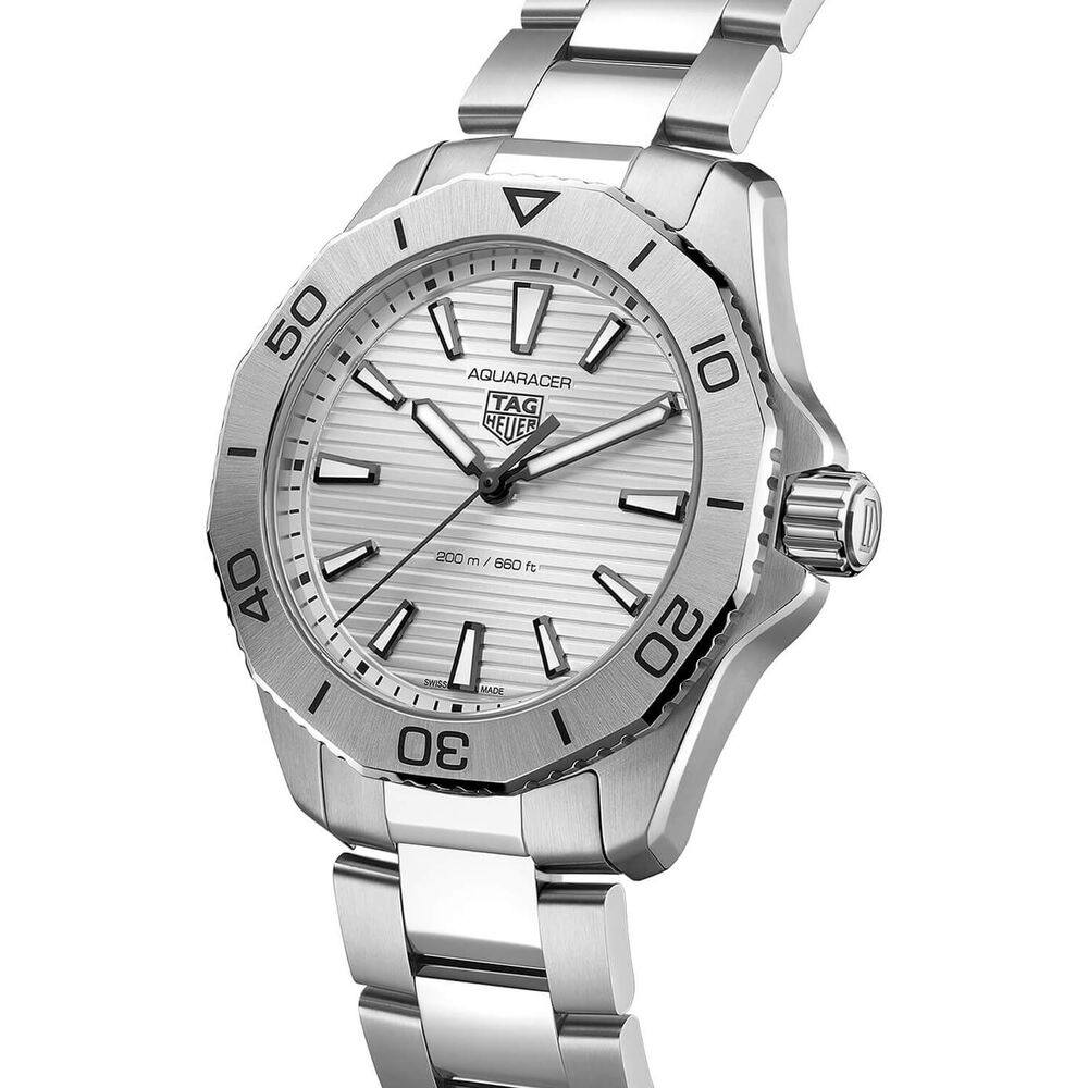 TAG Heuer Aquaracer Professional 200 Quartz 40mm Silver Dial Steel Case Bracelet Watch image number 2