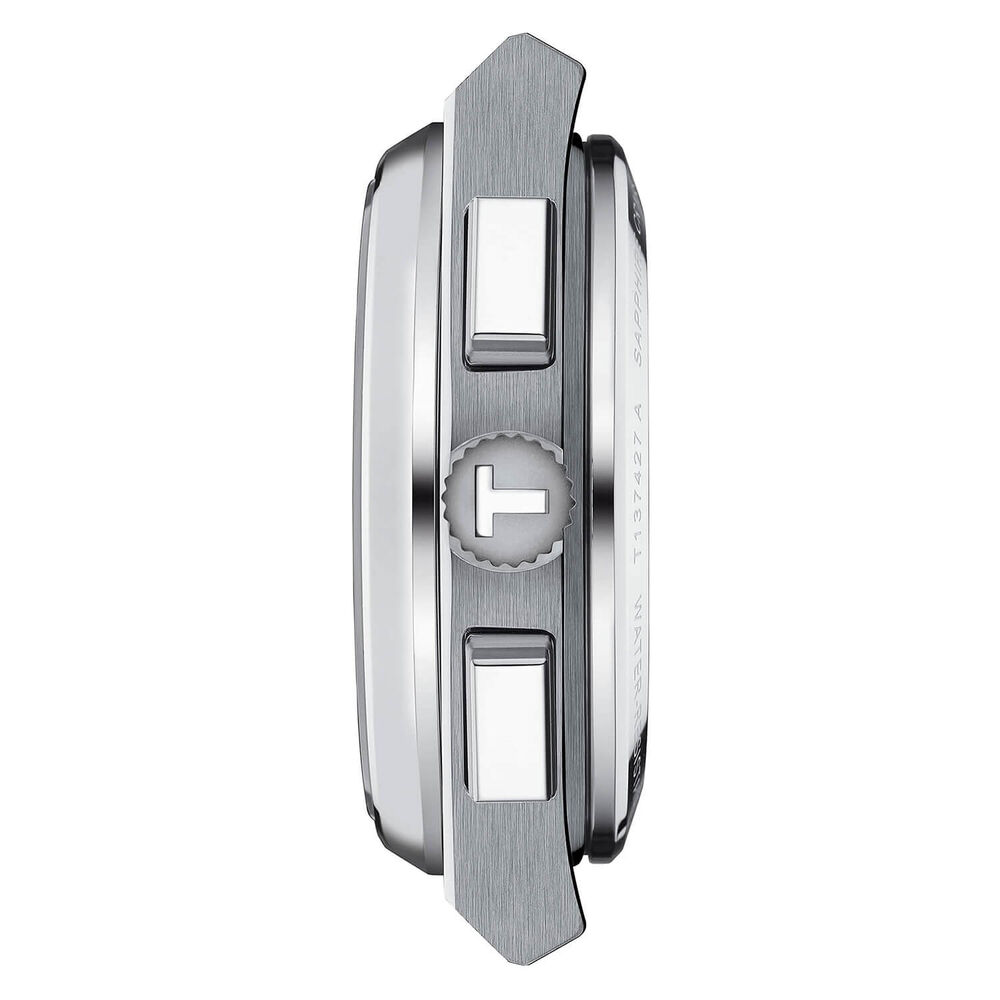 Tissot PRX Chronograph 42mm Automatic White Dial Rose Gold Indexes Steel Case Bracelet Watch image number 2