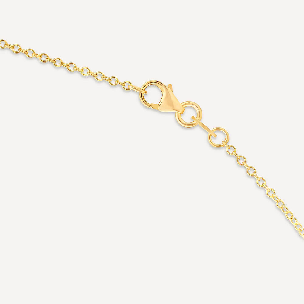 9ct Yellow Gold Two Colour Infinity Heart Interlocking Necklet image number 3