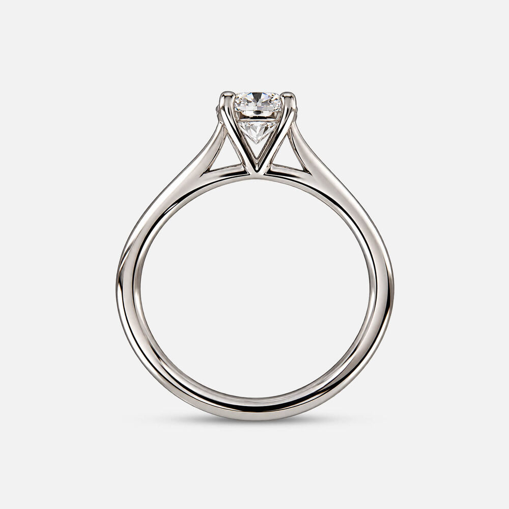 Classic Platinum 0.50ct Round Brilliant Diamond Four Claw Solitaire Ring