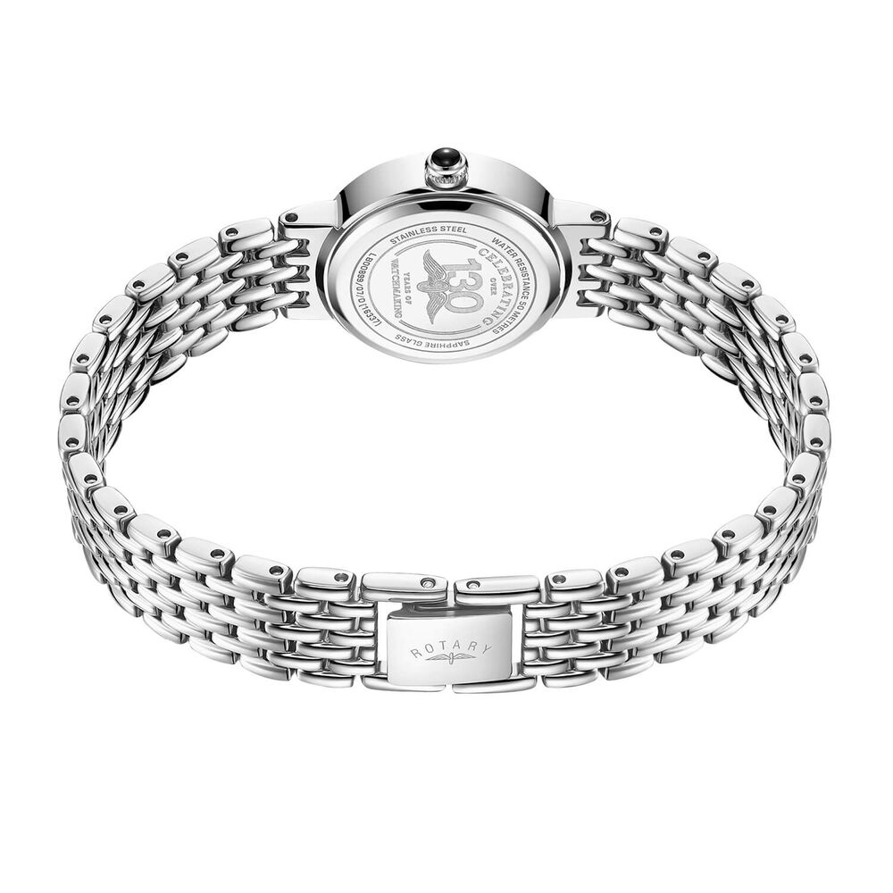 Rotary Heritage Diamond 23mm Mother Of Pearl Dial Stainless Steel Bracelet Watch