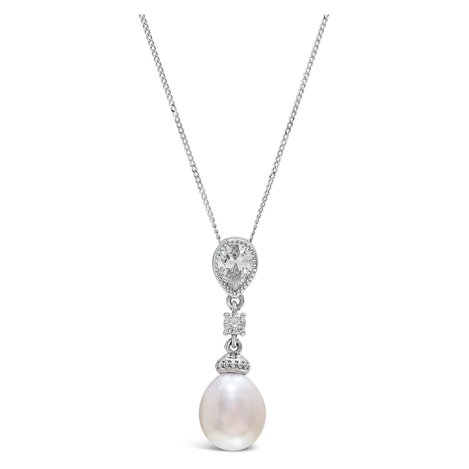 Pearl and cubic zirconia necklace deals