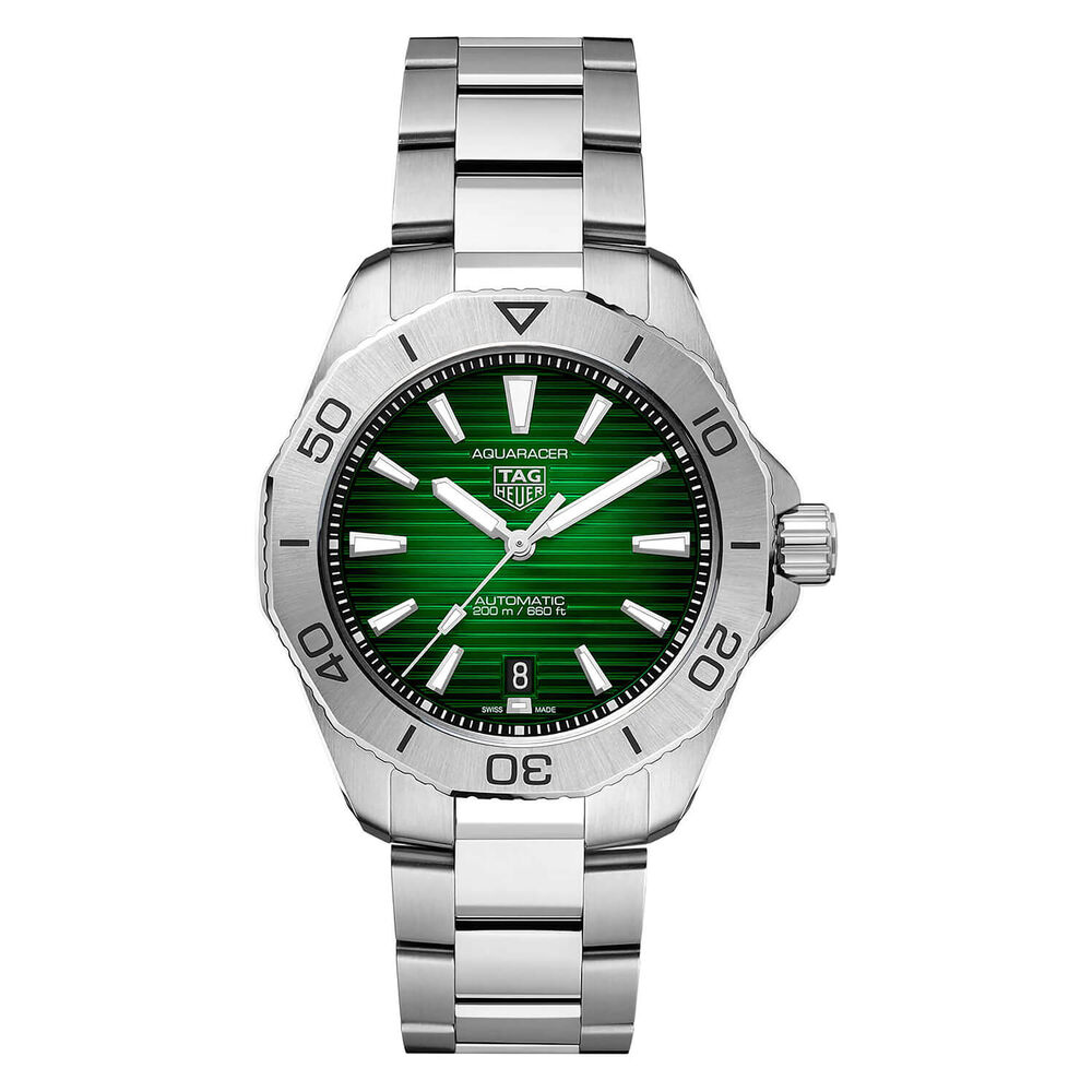 TAG Heuer Aquaracer Professional 200 Date 40mm Green Dial Stainless Steel Bracelet Watch