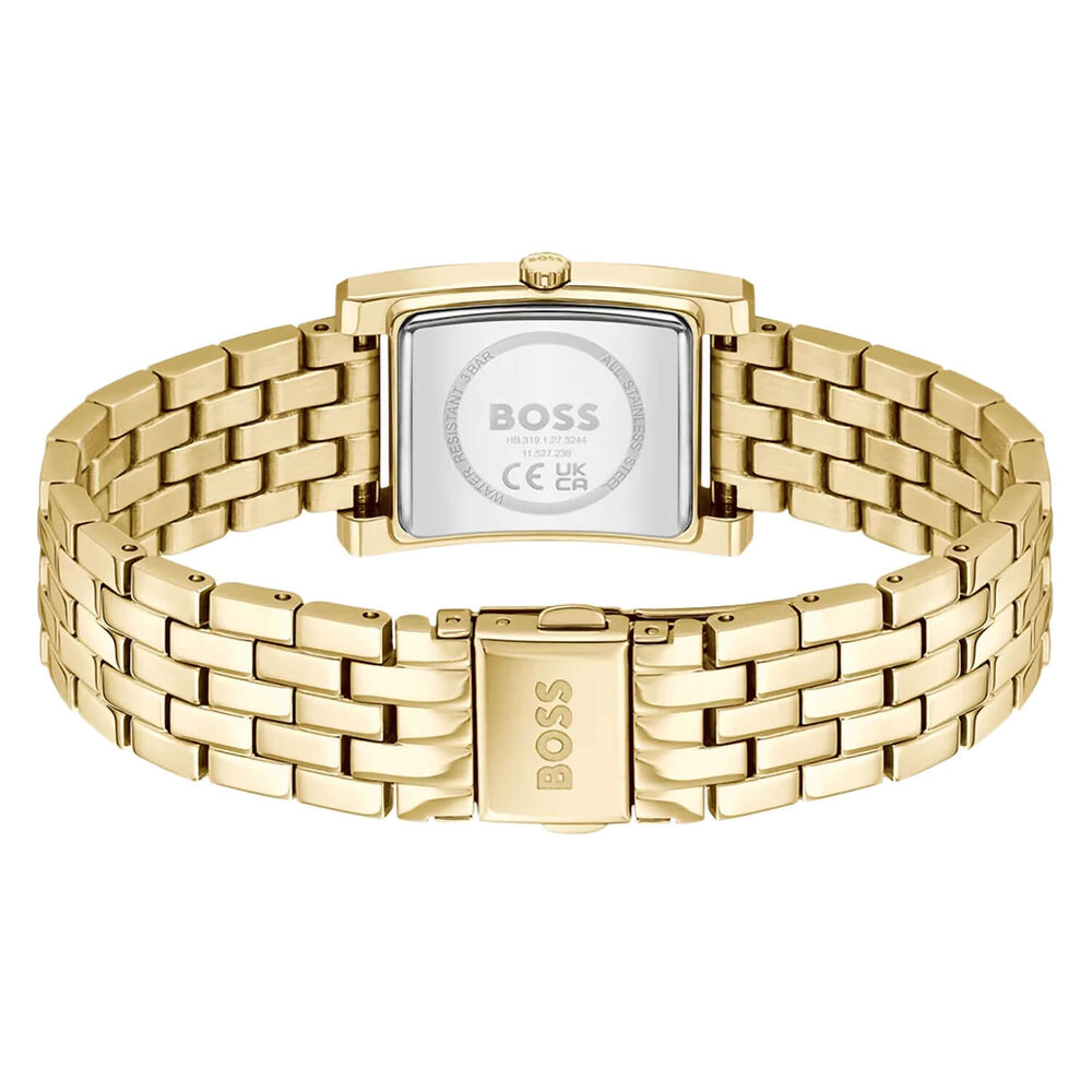 BOSS Lucy 22mmx24mm Gold Dial Steel Bracelet Watch image number 2