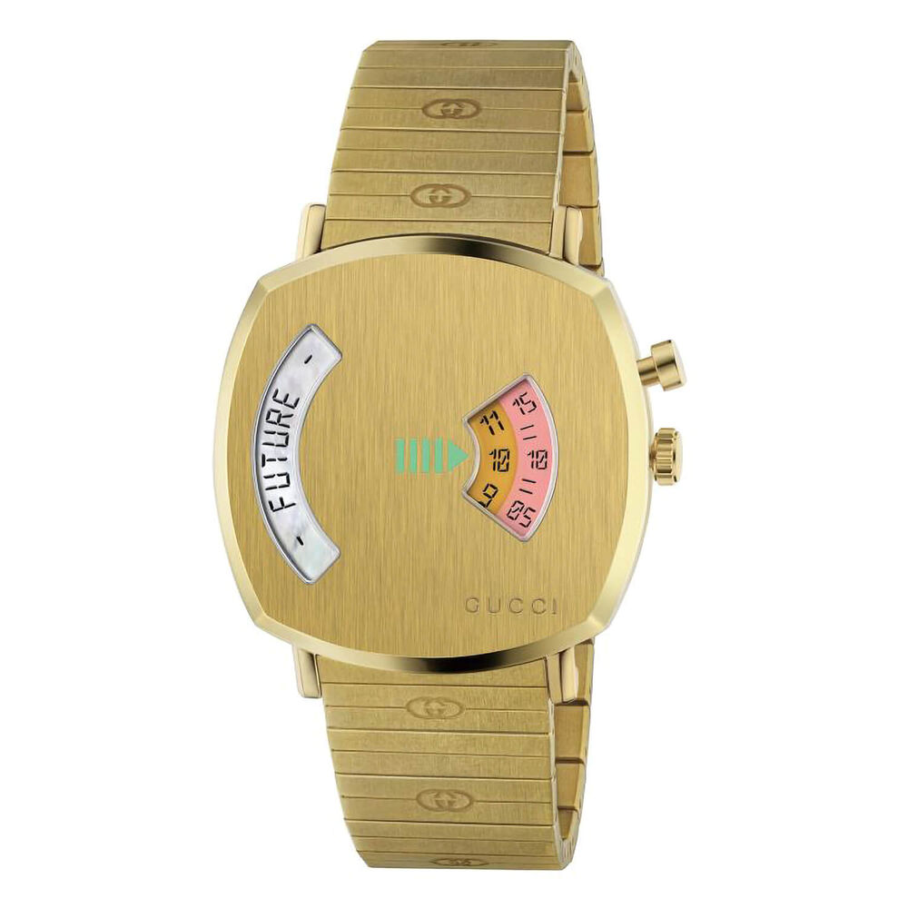 Gucci Grip Roulette Gold PVD Dial Bracelet Watch image number 0