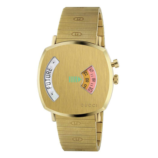 Gucci Grip Roulette Gold PVD Dial Bracelet Watch
