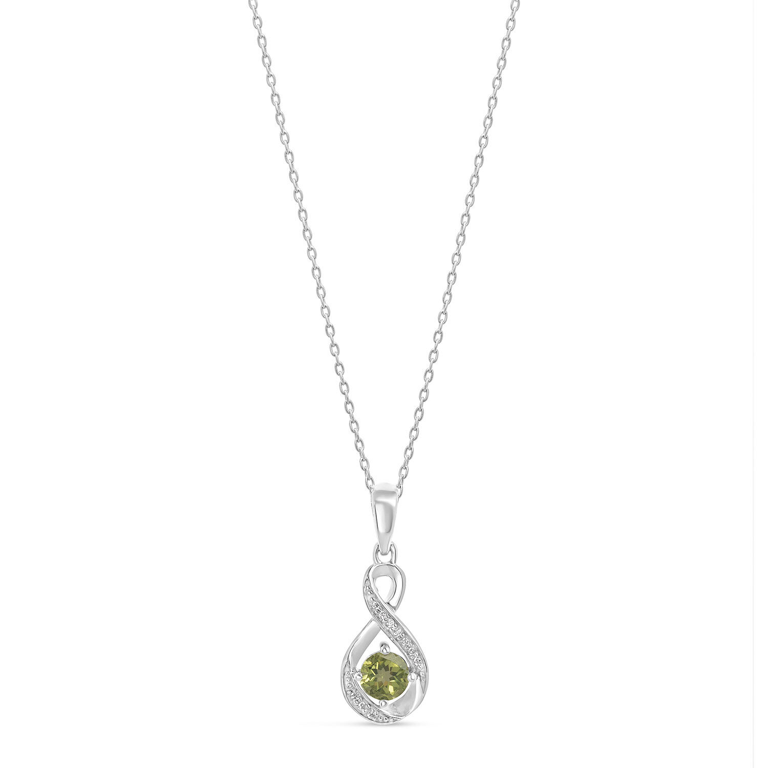 August birthstone top necklace sterling silver