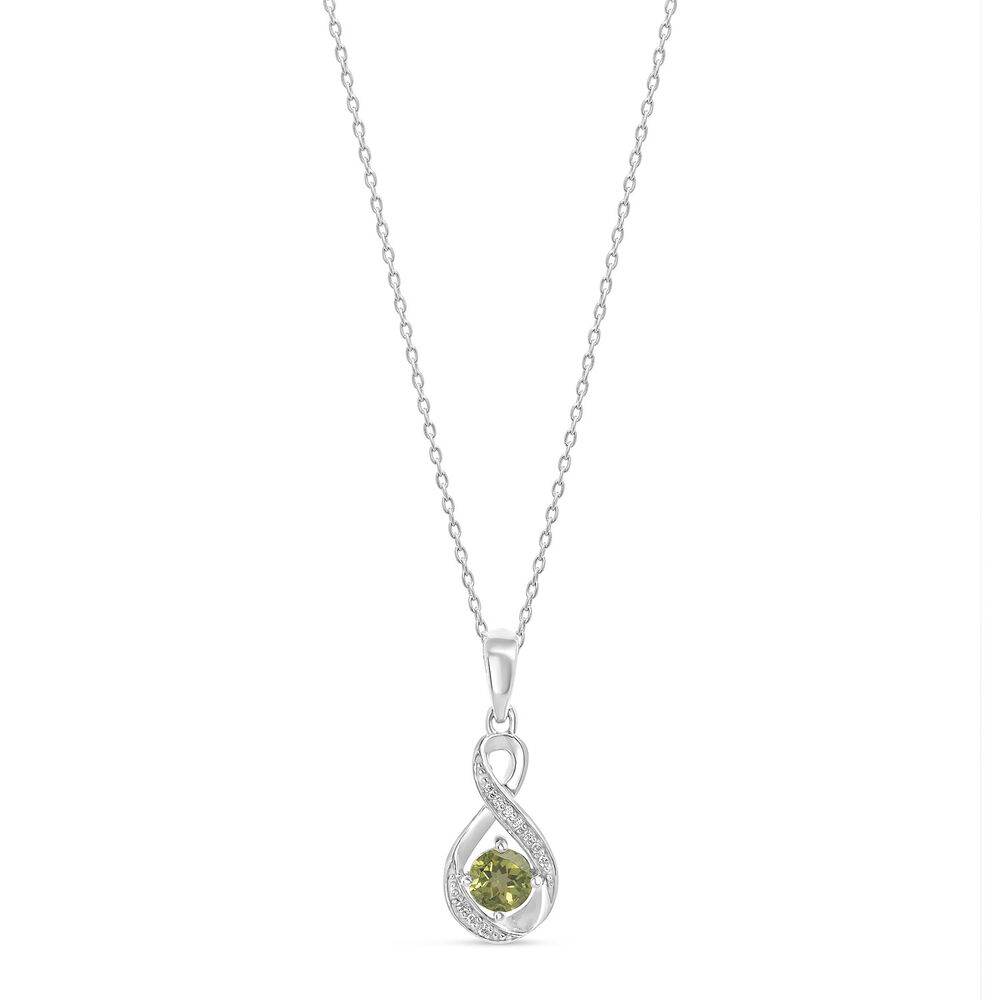 Sterling Silver and Cubic Zirconia August Birthstone Pendant (Chain Included)