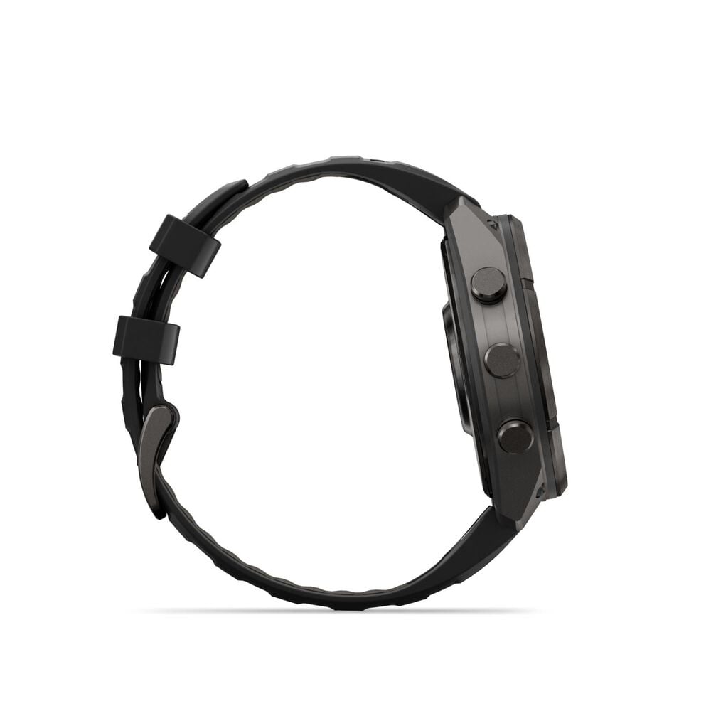 Garmin fenix 9 Pro 47mm Carbon Gray DLC Titanium Black/Pebble Grey Silicone Strap Watch