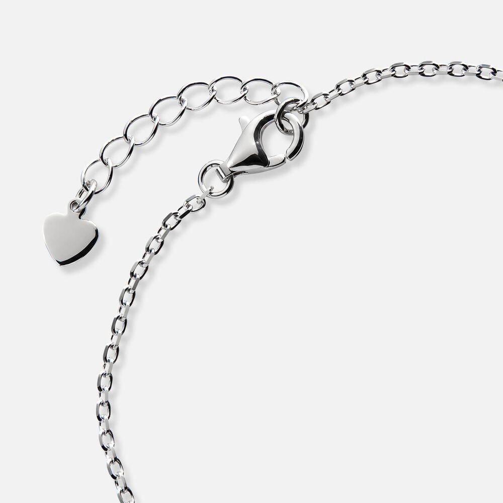 Sterling Silver Polished Heart Infinity Section Bracelet