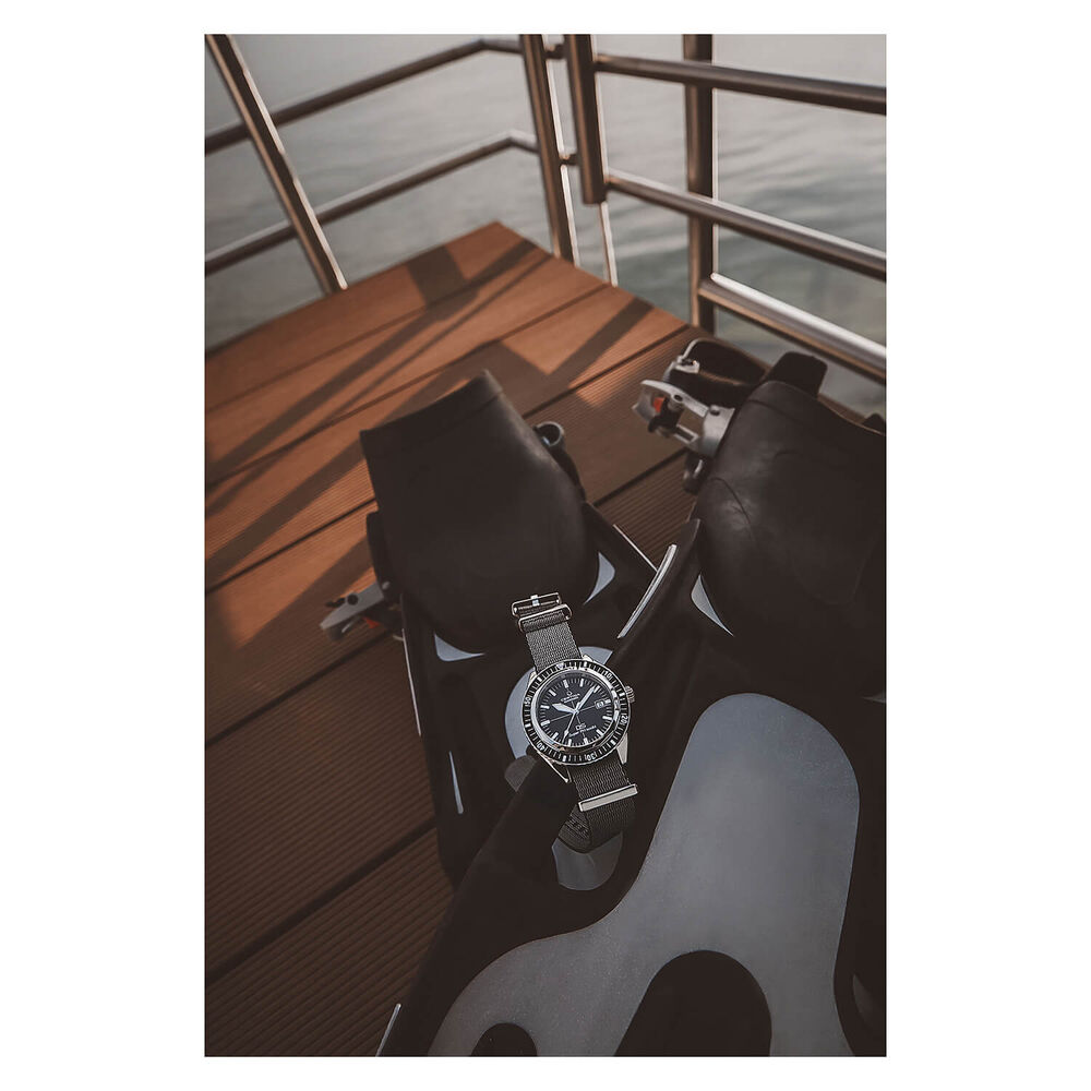 Certina DS Super PH500M 43mm Black Dial Black Bezel Steel Case NATO Strap Watch image number 8