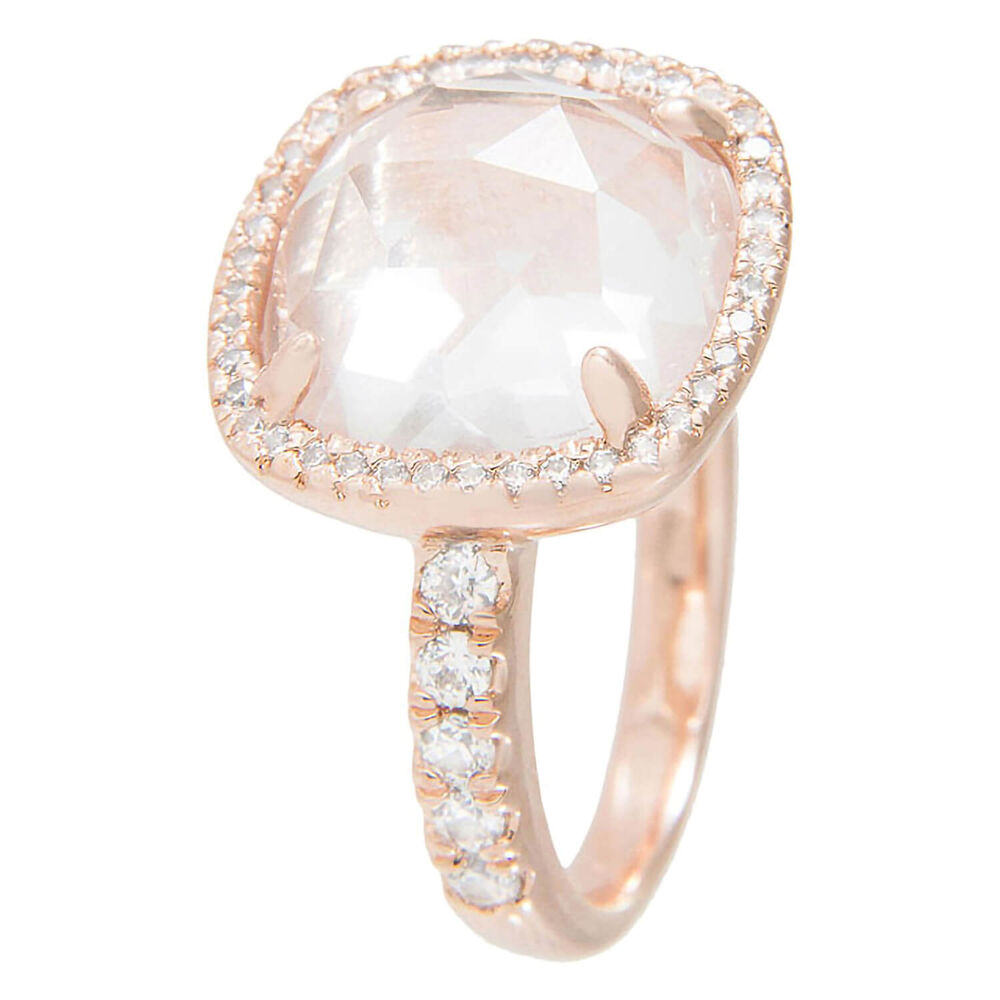Bronzallure 18ct Rose Gold Plated Quartz Dress Ring