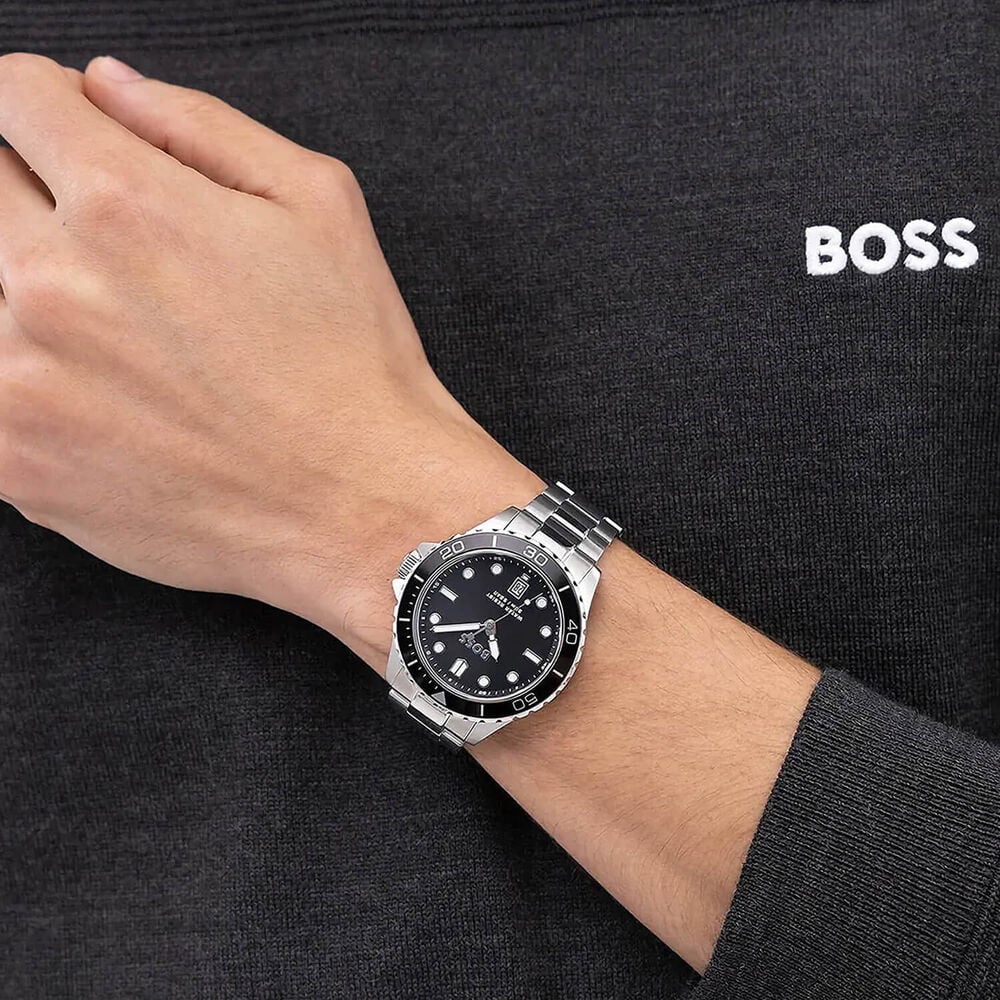 BOSS Troper Sport  41mm Black Dial Steel Bracelet Watch image number 3