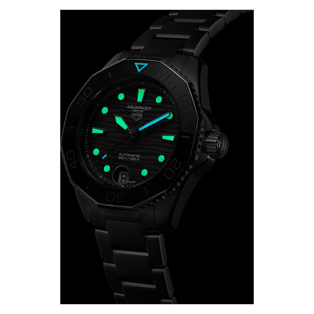 TAG Heuer Aquaracer 36mm Black Dial Black Bezel Steel Case Bracelet Watch image number 6