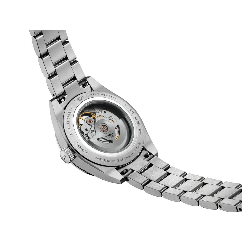 Tissot Gentleman Auto 38mm Black Dial Steel Case Bracelet Watch