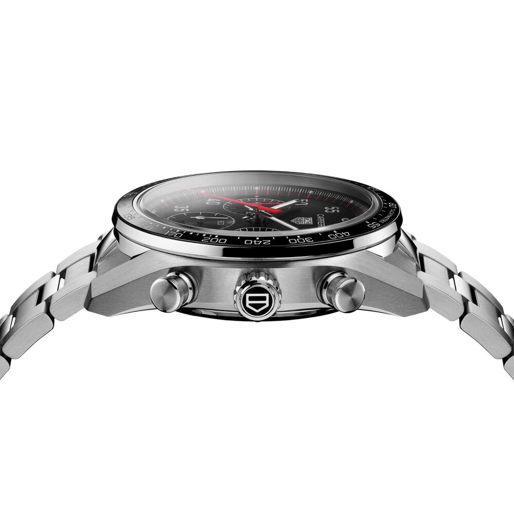 TAG Heuer Carrera Chronograph Sport 42mm Black Dial Steel Bracelet Watch