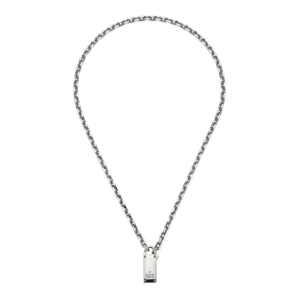 Gucci Trademark Padlock Pendant Chain Necklace