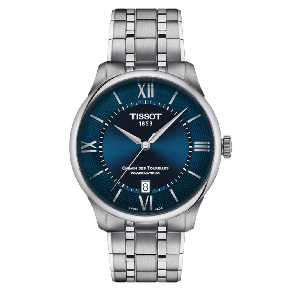 Tissot Chemin Des Tourelles 39mm Blue Dial Bracelet Watch
