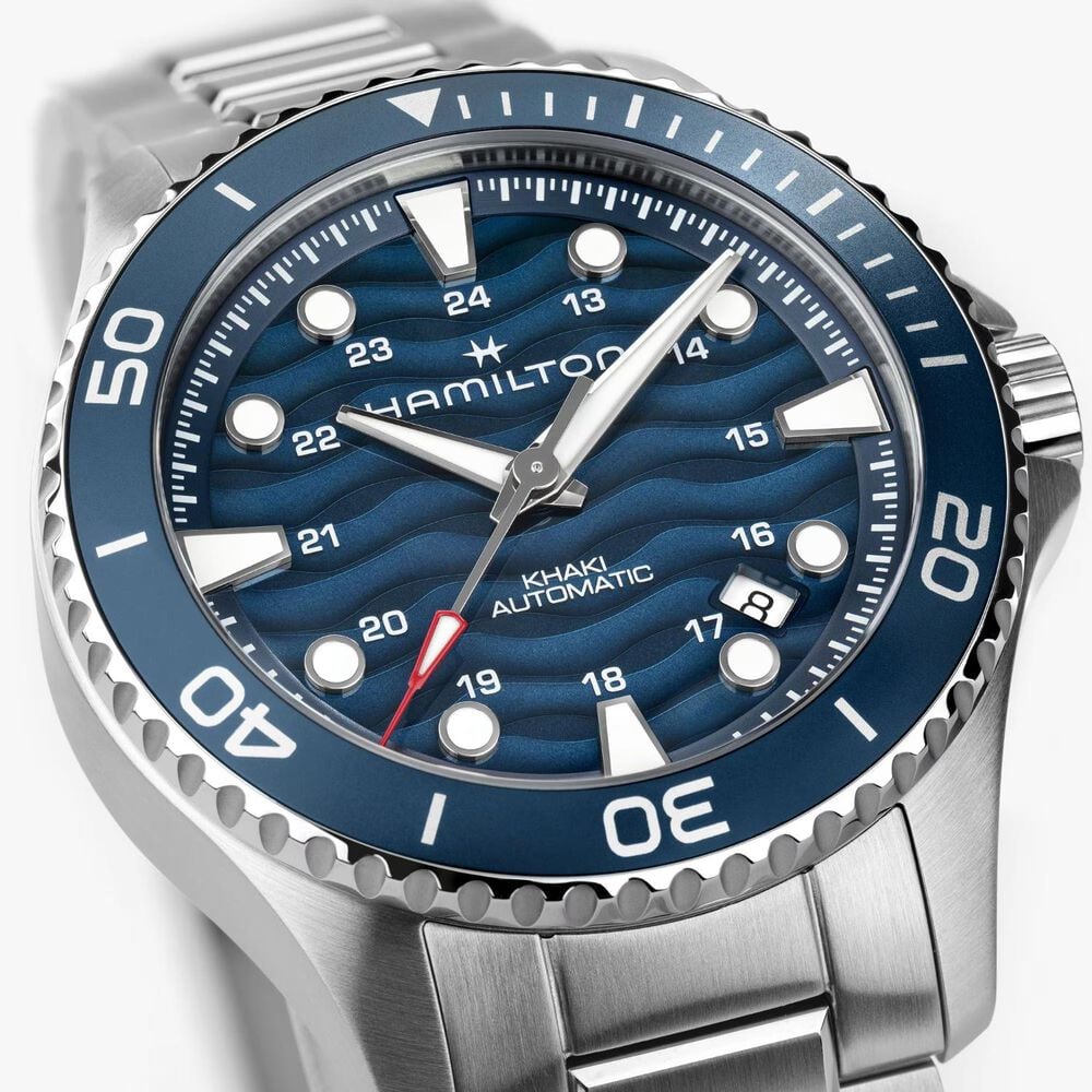 Hamilton Khaki Navy Scuba 40mm Blue Dial Stainless Steel Bracelet Watch