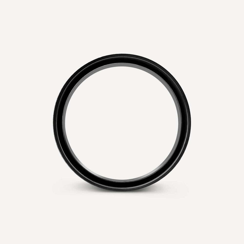 Titanium Frost Centre Polished 6mm Men's Wedding Ring image number 3