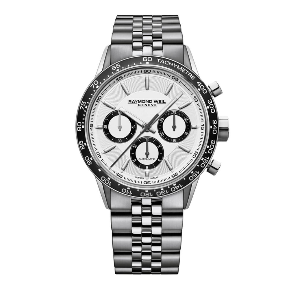Raymond Weil Freelancer 43mm Chronograph White Dial Bracelet Watch image number 0