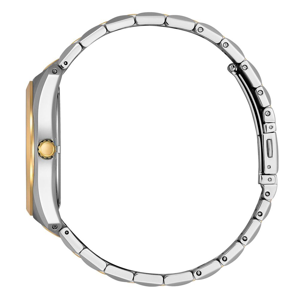 Citizen Eco-Drive White Dial Gold Tone Stainless Steel Bracelet Watch image number 1